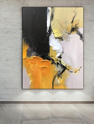  håndlaget oljemaleri lerretsvegg kunstdekorasjon abstrakt knivmaleri landskap blått for hjemmeinnredning rullet rammeløst ubetonet maleri