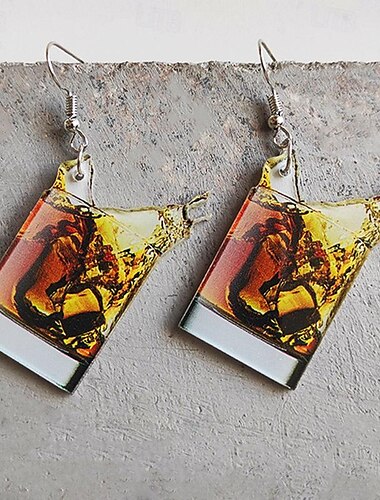  2er-Pack Bier-/Weinkrug-Ohrringe für Frauen, lustige deutsche Oktoberfest-Ohrringe, Acryl, Bierfest-Kostüme, Outfits, Accessoires für Frauen und Mädchen