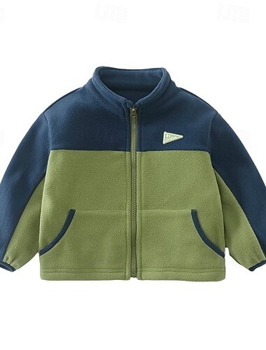 Jungen 3D Farbblock Mantel Oberbekleidung Langarm Herbst Winter Streetwear Sport Basic Kinder 4-8 Jahre Urlaub Sport Täglich Normale Passform