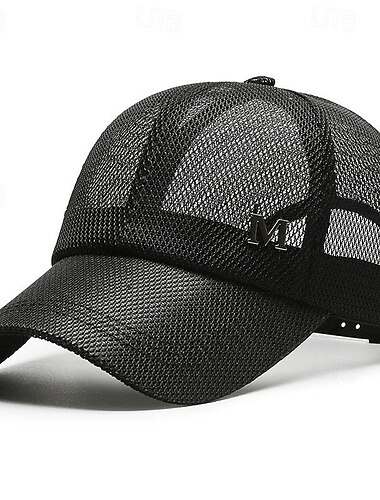  Bărbați Șapcă de baseball Palarie de soare Căciulă de camioner Negru Bleumarin Poliester Plasă Modă Casual Stradă Zilnic Simplu Ajustabile Cremă Cu Protecție Solară Respirabil