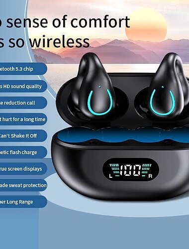  Новые накладные беспроводные наушники Bluetooth с шумоподавлением безушные безболезненные спортивные наушники
