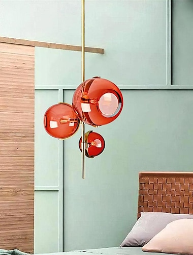  kroonluchter-rood minimalistische kunst creatieve glazen kroonluchter slaapkamer woonkamer eetkamer bar bar studie ontwerper persoonlijkheid postmoderne kroonluchter
