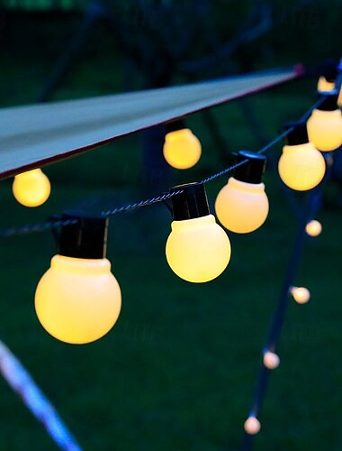  outdoor waterdichte zonne-lamp lichtslingers xmas g50 lamp licht bruiloft tuin sprookjeslicht kerstfeest vakantie outdoor camping balkon landschap decoratie