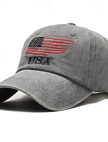 Herren Cap Basecap Sonnenhut Kappe Schwarz Marineblau Polyester Bestickt Modisch Brautkleider schlicht Strasse Täglich Buchstabe Nationalflagge Einstellbar Sonnenschutz Atmungsaktiv