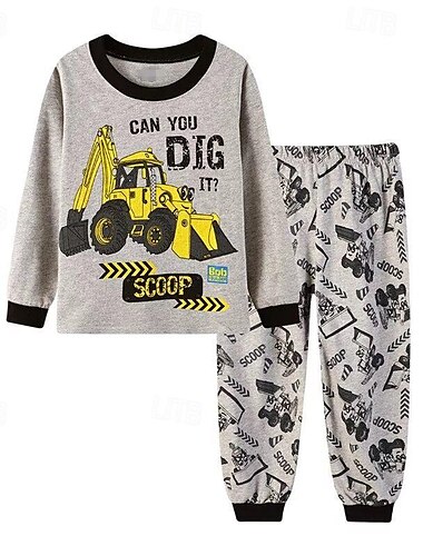  Jungen 3D Graphic T-Shirt-Set T-Shirt und Leggings Langarm Frühling Herbst Täglich Brautkleider schlicht Komfort kinderkleidung 4-12 Jahre Rundhalsausschnitt Urlaub Reguläre Passform