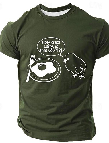  Men's Funny T shirt Short Sleeve T shirt 3D Print Crew Neck Shirt Vintage Cool Party Holiday Black Blue Green Summer Spring Clothing Apparel S M L XL XXL XXXL