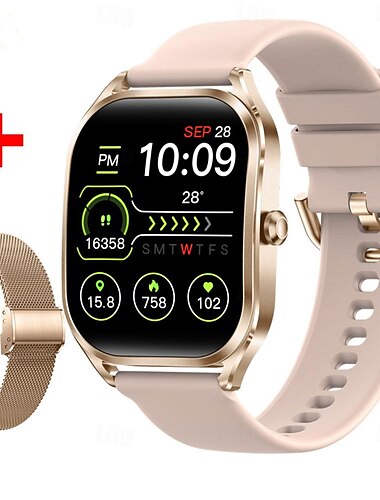 696 H35 Smartwatch 2.02 Zoll Smart-Armband Bluetooth Schrittzähler Anruferinnerung Schlaf-Tracker Kompatibel mit Android iOS Herren Freisprechanlage Nachrichterinnerung IP 67 44mm Uhrengehäuse