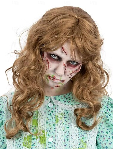  Peluca del exorcista regan película de terror de Halloween accesorio de disfraces para mujer