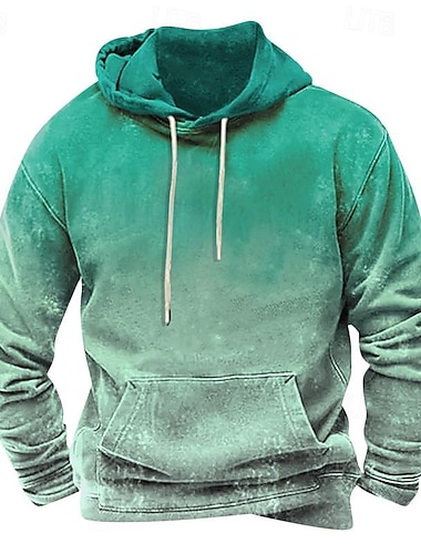  Ανδρικά Φούτερ με Κουκούλα Θαλασσί Πορτοκαλί Πράσινο του τριφυλλιού Γκρίζο Με Κουκούλα Συνδυασμός Χρωμάτων Τσέπη Αθλήματα & Ύπαιθρος Καθημερινά Αργίες Πολυεστέρας Κομψό στυλ street Βασικό Καθημερινό