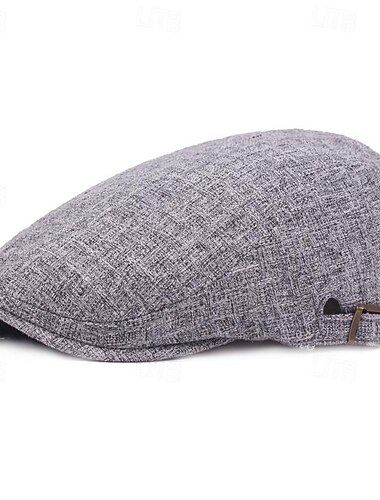  Herren Schiebermütze Ascot-Hut Ballonmütze Schwarz Blau Bauwolle / Leinen Mischung Modisch Brautkleider schlicht Strasse Täglich Glatt Einstellbar Sonnenschutz Atmungsaktiv