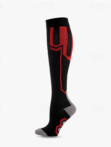  Kompressionsstrümpfe Sportsocken laufsocken 1 Paar Farbblock Herren Röhrensocken Rutschfest Atmungsaktiv Schweißableitend Komfortabel Fitnesstraining Basketball Laufen Joggen Radsport Sport Farbblock