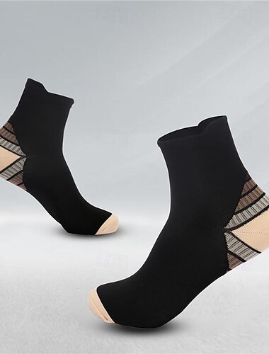  Kompressionsstrümpfe Sportsocken laufsocken 1 Paar Farbblock Herren Socken Rutschfest Atmungsaktiv Schweißableitend Komfortabel Fitnesstraining Basketball Laufen Joggen Radsport Sport Farbblock