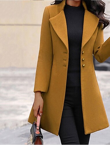  Manteau d'hiver Femme Athleisure Vacances Usage quotidien mode Décontractées Col de fourrure Normal Manteau Noir Jaune Gris Automne Hiver Gilet Col rabattu Standard S M L XL 2XL 3XL