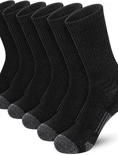  Herren 6 Paare Mehrfachpackungen Socken Laufsport Socken Freizeitsocken Schwarz Weiß Farbe Farbblock Sport & Natur Täglich Urlaub Grundlegend Mittel Frühling Herbst Modisch Brautkleider schlicht