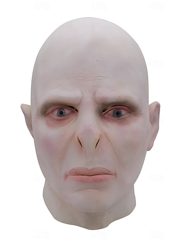  Lord Voldemort Máscara Accesorios de Halloween Adulto Hombre Mujer Gracioso Disfraz de miedo Víspera de Todos los Santos Carnaval Disfraz de carnaval fácil