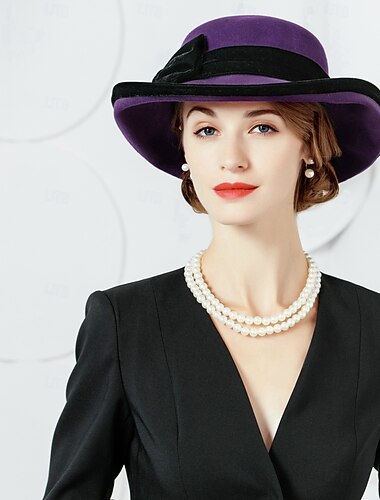 berretto 100% lana Cappello a bombetta / cloche Cappello Fedora Matrimonio cocktail Elegante Matrimonio Con Fiocco Cappellini Copricapo Copricapo   berretto 100% lana Cappello a bombetta / cloche Cappello Fedora Matrimonio cocktail Elegante Matrimonio Con Fiocco Cappellini Copricapo Copricapo