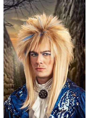  perruque homme jareth de labyrinthe carnaval cosplay fête perruques