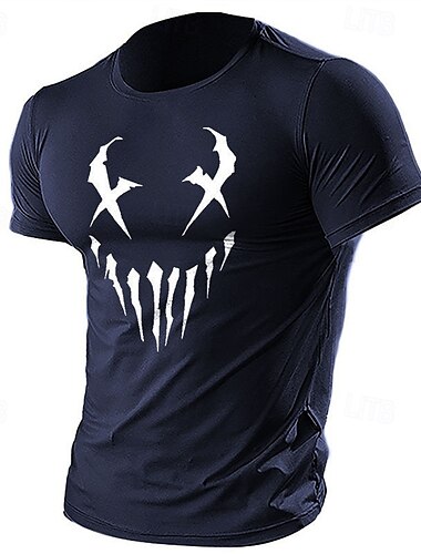  Herren Cartoon Grafikdrucke T Shirt Grafischen T-Shirt 100% Baumwolle Kurzarm Grafik Hemd Schwarz Dunkelgrau Armeegrün Bequemes T-Shirt Outdoor Straße Modedesigner-Kleidung