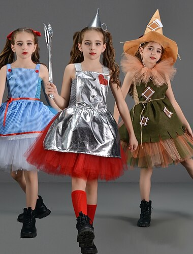  Alice in Wonderland Dorothy Vogelverschrikker Kostuum Tutu Kinderen Voor meisjes Aankleden Feest Kinderdag Maskerade Makkelijk carnavalskostuum