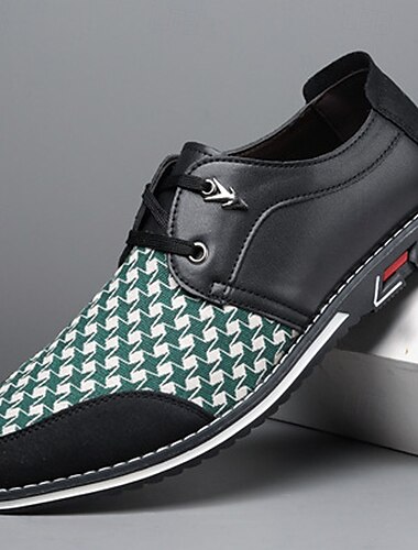  rot-schwarze Herren-Sneaker aus Kunstleder mit Hahnentrittmuster, Schnürung und gepolsterter Sohle – trendige Freizeitschuhe für den Alltag
