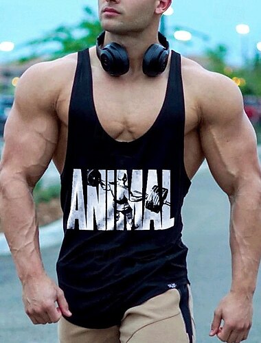  Herren Fitness Tank Top Tank Top Running Sport Top Tank Top Sport Ärmellos Weste / Fahrradweste Casual Athlässigkeit Atmungsaktiv Schnelltrocknend Weich Fitnesstraining Laufen Gehen Sportbekleidung