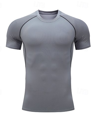 Herren Funktionsshirt Laufshirt Sport Top Patchwork Kurzarm T-Shirt Sportlich Athlässigkeit Sommer Spandex Atmungsaktiv Schnelltrocknend Feuchtigkeitsableitung Weich Fitness Fitnesstraining Laufen