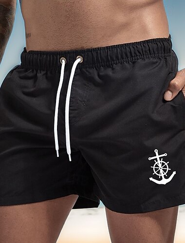  Herren Bademode Surfshorts Badehose Schwimmshorts kurz Surfshorts Boardshorts Badeshorts Tasche mit Mesh-Futter Elastischer Bund Kurze Hose Sport & Natur Strand Schwimmbad Schnelltrocknend