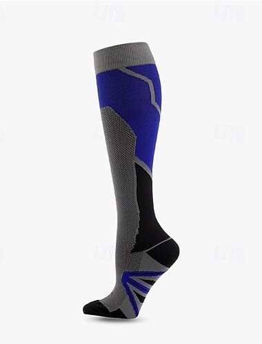  Herren Socken Kompressionssocken Fahrradsocken Sportsocken Campen und Wandern Übung im Freien Radsport / Fahhrad Fahhrad / Radsport Rutschfest warm halten Antirutsch 1 Paar Winter Patchwork Nylon