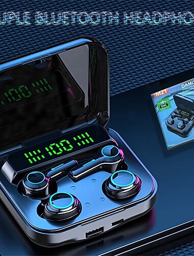 m21 tws беспроводные наушники пара с шумоподавлением bluetooth наушники 9d стерео спортивные водонепроницаемые четыре наушника гарнитура с микрофоном