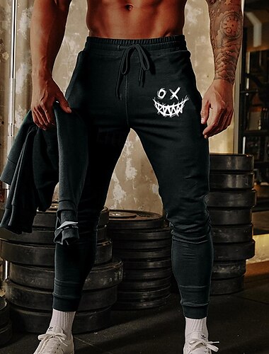  Herren Jogginghose Jogger Sporthose Sportliche Hosen GYM-Hose Tasche Kordelzug Elastischer Bund Hosen / Regenhose Outdoor Sport & Natur Sportlich Herbst Atmungsaktiv Weich Marathon Laufen Trainieren