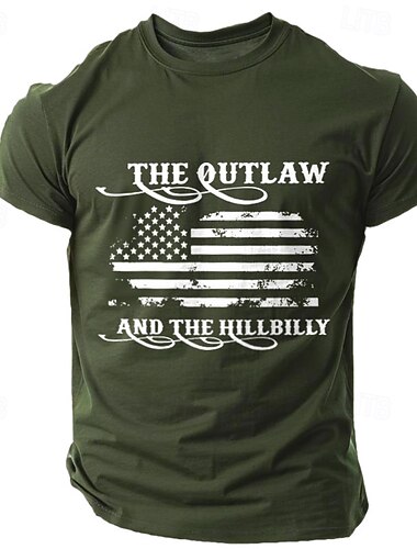  Herren Amerikanische US-Flagge Mit Buchstaben bedruckt T Shirt T-Shirt 100% Baumwolle Kurzarm Grafik Hemd Schwarz Weiß Rote Bequemes T-Shirt Straße Sport im Freien Modedesigner-Kleidung