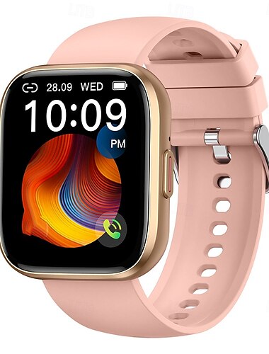  696 P114 Smartwatch 1.85 Zoll Smart-Armband Bluetooth Schrittzähler Anruferinnerung Schlaf-Tracker Kompatibel mit Android iOS Damen Herren Freisprechanlage Nachrichterinnerung IP 67 40mm Uhrengehäuse