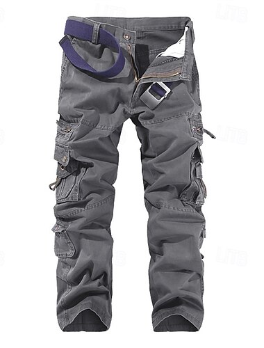  Męskie Spodnie cargo Spodnie taktyczne Spodnie Guziki Multi Pocket Równina Zdatny do noszenia Na zewnątrz Codzienny Kemping i wycieczki Moda Klasyczny Zieleń wojskowa Czarny