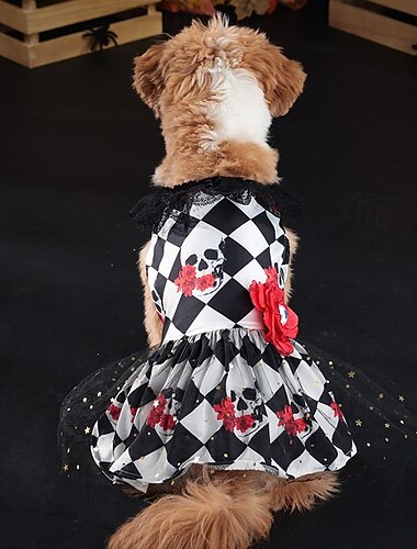  Hunde Halloweenkostüm Hunde-Kostüm Skelett / Totenkopf Kuschelig Weich Halloween Karneval Party Kleidungs-Outfits für Hundewelpen