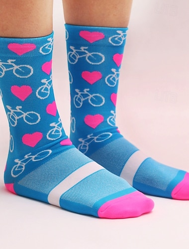  Calcetines unisex, calcetines de compresión, calcetines de bicicleta, calcetines deportivos, calcetines atléticos, para acampar/senderismo, ejercicio al aire libre, ciclismo/bicicleta, cálidos,