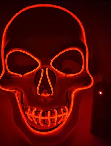  Totenkopf Maske Modusumschaltung Halloween Batterien angetrieben 1 Stück