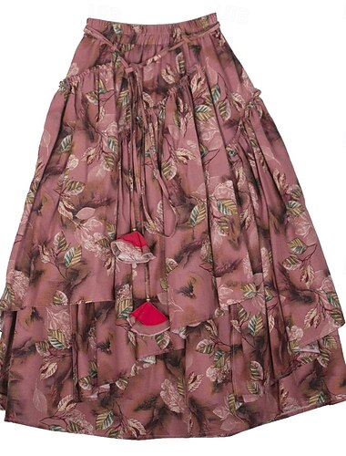  Retro Vintage Rock Damen Maskerade Alltagstauglich Erwachsene Rock