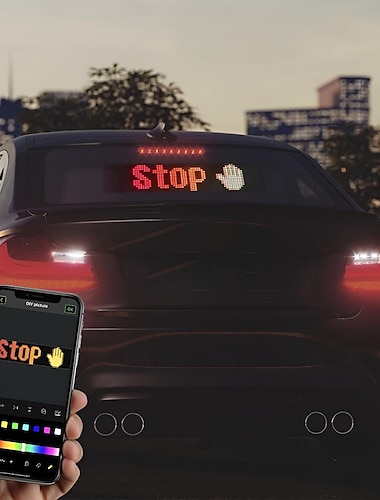  Автомобильный светодиодный гибкий дисплей с приложением Bluetooth для рекламы автомобиля, полноцветный смарт-наклейка для автомобиля, водонепроницаемый экран IP65 с мягким экраном