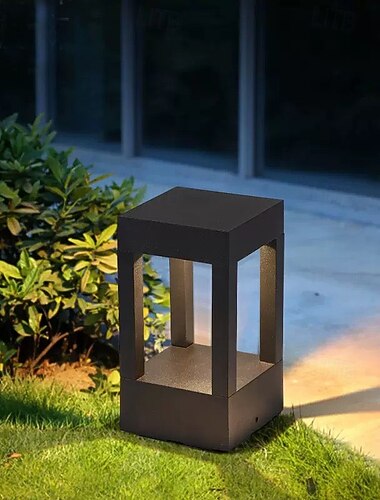  led lumini exterioare stâlp alb cald 20cm 1 lumină vintage culoar gazon coloană lampă vilă stâlp lampă balcon stâlp felinar metal gradina piedestal lampă 110-240v