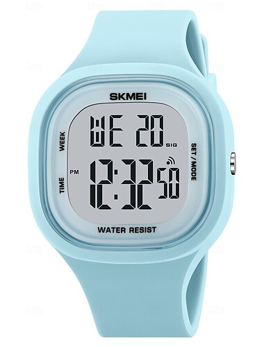  SKMEI Herren Digitaluhr Draussen Sport Modisch Armbanduhr leuchtend Stopuhr Wecker Countdown Kieselgel Beobachten