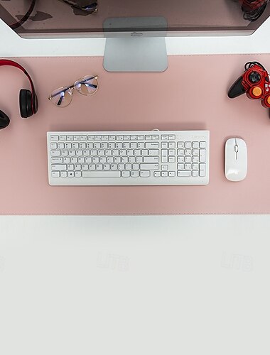  extra großes wasserdichtes PU-Mauspad für Computer, Bürotisch, Schreibtischunterlage mit Kantenschutz