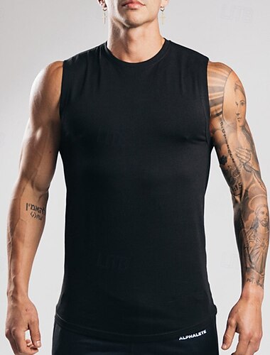  Per uomo Canotta da Allenamento Canotta da corsa Canotta da palestra Senza maniche Gilet / Gilet Informale Athleisure Cotone Traspirante Asciugatura rapida Morbido Allenamento in palestra Corsa Marcia
