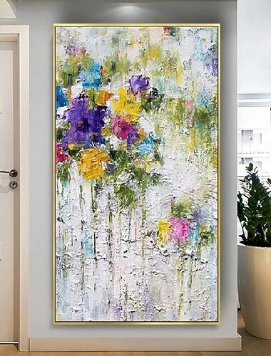  håndmalet abstrakt 3d blomst olie maleri håndlavet 3d abstrakt blomst træ olie maleri blomstrende farverigt træ på lærred håndlavet plante blomster kunst maleri landskab maleri væg indretning