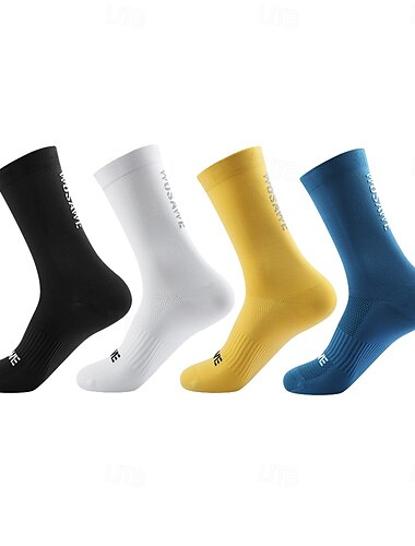  Calcetines deportivos reflectantes para ciclismo Wosawe, calcetines deportivos de ciclismo de carretera hasta la mitad de la pantorrilla, modelos para hombres y mujeres, calcetines de ciclismo de ocio