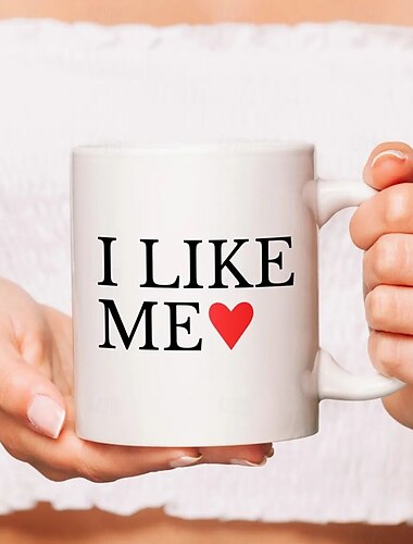  hrnek i like me - sebeláskavý šálek kávy s inspirativním citátem - hrnek s citátem z filmu Deadpool - pozitivní afirmace a vtipný dárek