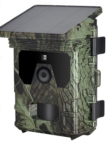  Solarbetriebene Wildkamera mit Nachtsicht, 50 MP, 4K-Jagdkameras, 0,3 s Auslösezeit, Wildkamera zur Wildtierüberwachung und Jagd