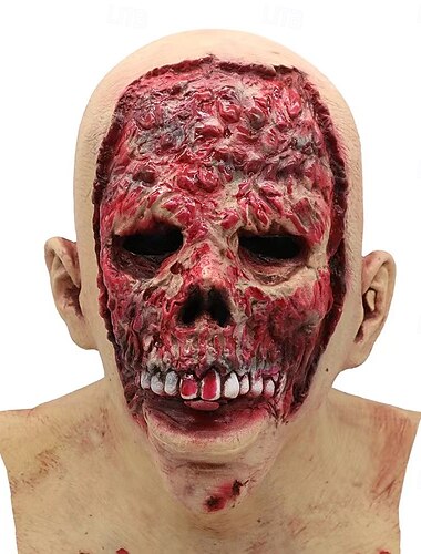  Zombie Maske Haloween Figuren Erwachsene Herren Damen Gruseliges Kostüm Halloween Karneval Einfaches Karnevalskostüm