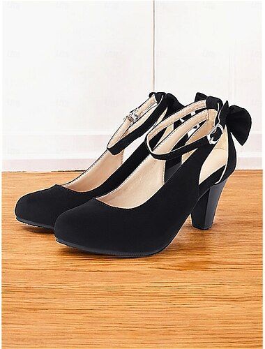  beigefarbene Pumps aus Wildleder mit mittelhohem Absatz und Schleife und Fesselriemchen – elegante Damenschuhe fürs Büro, Hochzeiten und formelle Anlässe