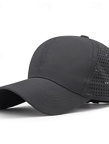  Men's Baseball Cap Sun Hat Visor Sunscreen Breathable for Fishing Beach Camping / Hiking / Caving Solid Color Polyester Summer