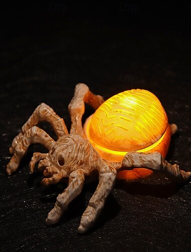  SPIDER Aan / Uit Halloween Knop Batterijvoeding 3 stuks